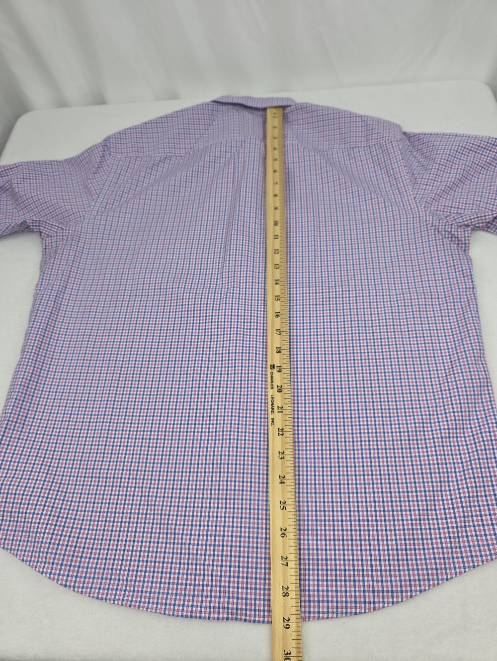 UNTUCKit Men's Checked Button Down Shirt Pink Blue Size Large CP-3567 - Picture 6 of 10